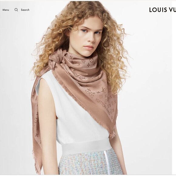 Louis Vuitton Monogram Denim Shawl - NEW! - Picture 2 of 8